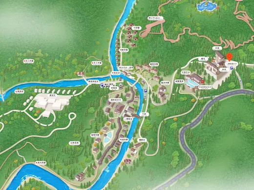 双河结合景区手绘地图智慧导览和720全景技术，可以让景区更加“动”起来，为游客提供更加身临其境的导览体验。